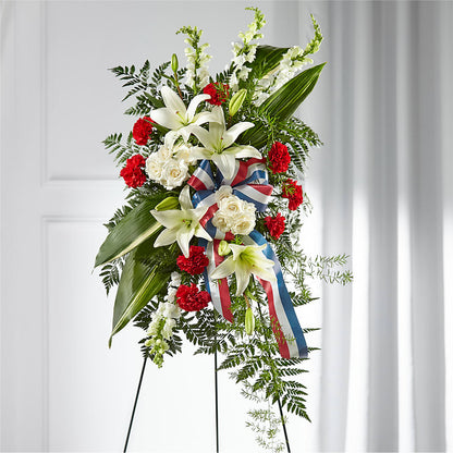 Stars of Life Standing Spray –  Flair Floral Designs, Lake Dallas TX