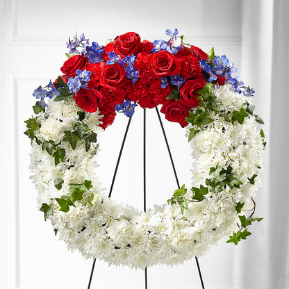 Patriotic Passion Wreath –  Flair Floral Designs, Lake Dallas TX
