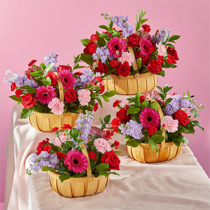 Pink Picnic Basket –  Flair Floral Designs, Lake Dallas TX