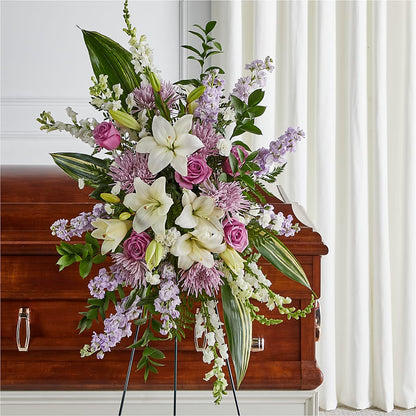 Grateful Hearts Standing Spray –  Flair Floral Designs, Lake Dallas TX