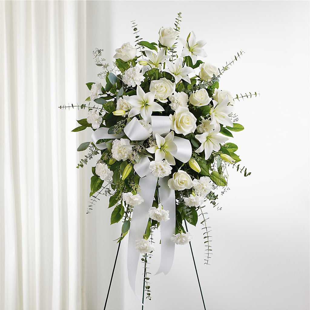 With Care Standing Spray –  Flair Floral Designs, Lake Dallas TX