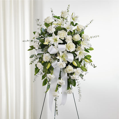 With Care Standing Spray –  Flair Floral Designs, Lake Dallas TX