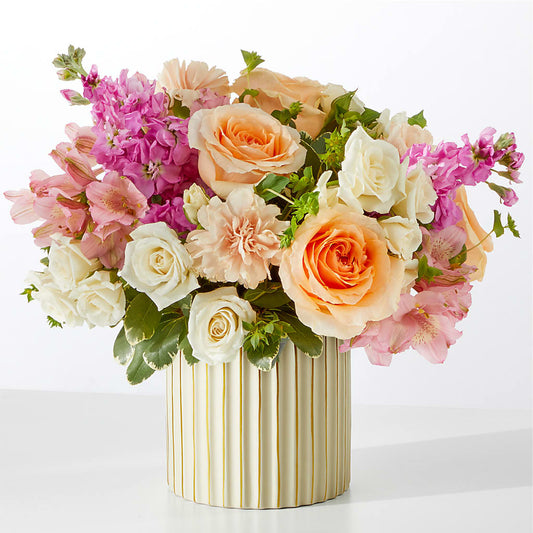 Paradise Bouquet with Ivory Vase –  Flair Floral Designs, Lake Dallas TX