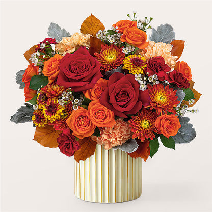 Merlot Bouquet with Ivory Vase –  Flair Floral Designs, Lake Dallas TX