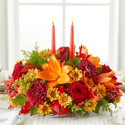 Autumn's Embrace Centerpiece –  Flair Floral Designs, Lake Dallas TX