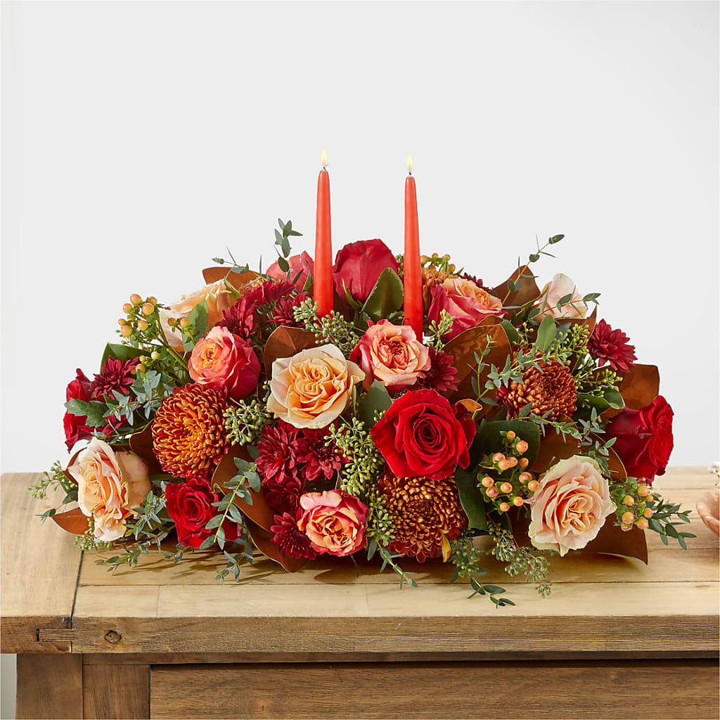 Gather Near Centerpiece –  Flair Floral Designs, Lake Dallas TX