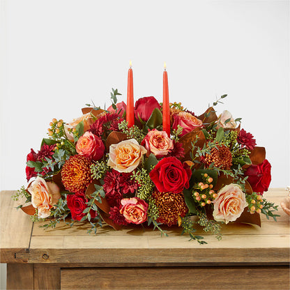 Gather Near Centerpiece –  Flair Floral Designs, Lake Dallas TX