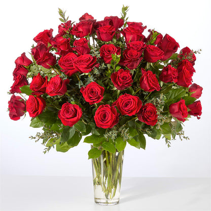 Forever Yours Fifty Stem Red Rose Bouquet –  Flair Floral Designs, Lake Dallas TX