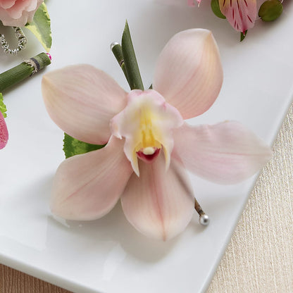 Pink Cymbidium Boutonniere –  Flair Floral Designs, Lake Dallas TX