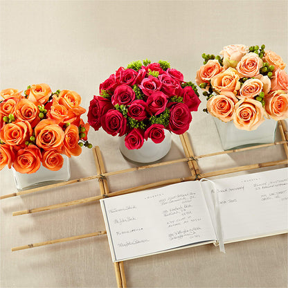 Dawn Rose Centerpiece –  Flair Floral Designs, Lake Dallas TX